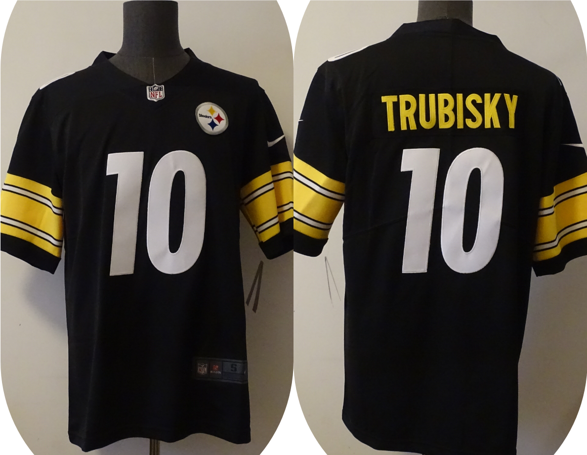 Men's Pittsburgh Steelers Mitchell Trubisky #10 Black Jersey